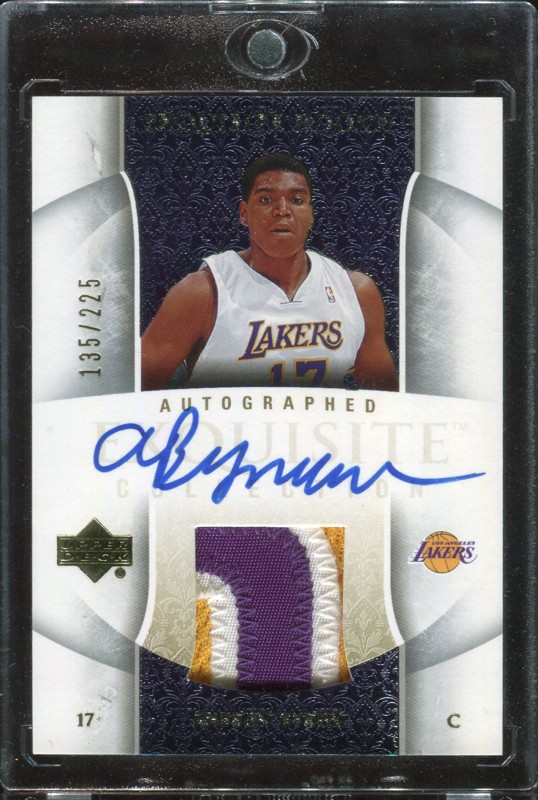 1.10 Andrew Bynum 2005 Upper Deck Exquisite Collection Rookies 52-AP  135/225