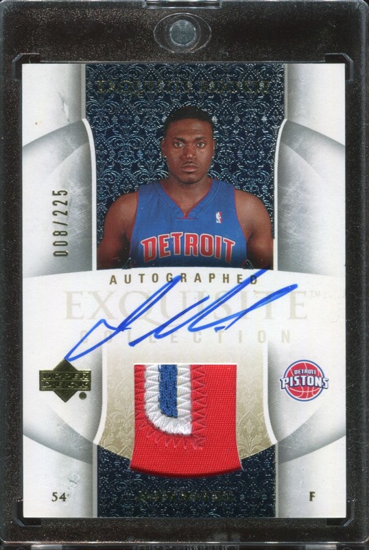 1.26 Jason Maxiell 2005 Upper Deck Exquisite Collection Rookies 66-AP  8/225
