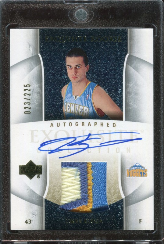 1.27 Linas Kleiza 2005 Upper Deck Exquisite Collection Rookies 67-AP  23/225