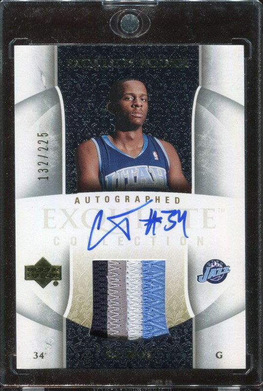 2.4 C.J. Miles 2005 Upper Deck Exquisite Collection Rookies 73-AP  132/225