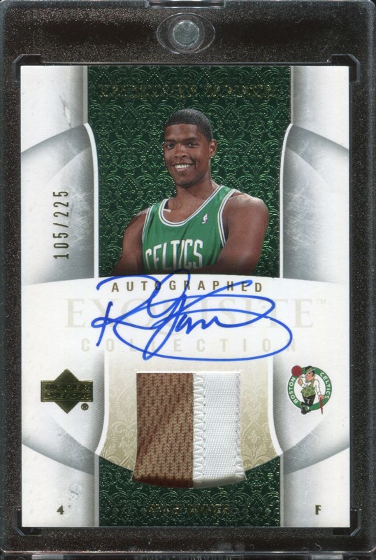 2.20 Ryan Gomes 2005 Upper Deck Exquisite Collection Rookies 81-AP  105/225