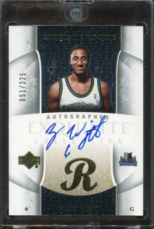 2.17 Bracey Wright 2005 Upper Deck Exquisite Collection Rookies 89-AP  51/225