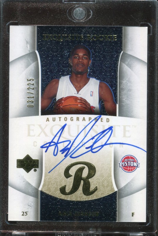 2.26 Amir Johnson 2005 Upper Deck Exquisite Collection Rookies 90-AP  31/225