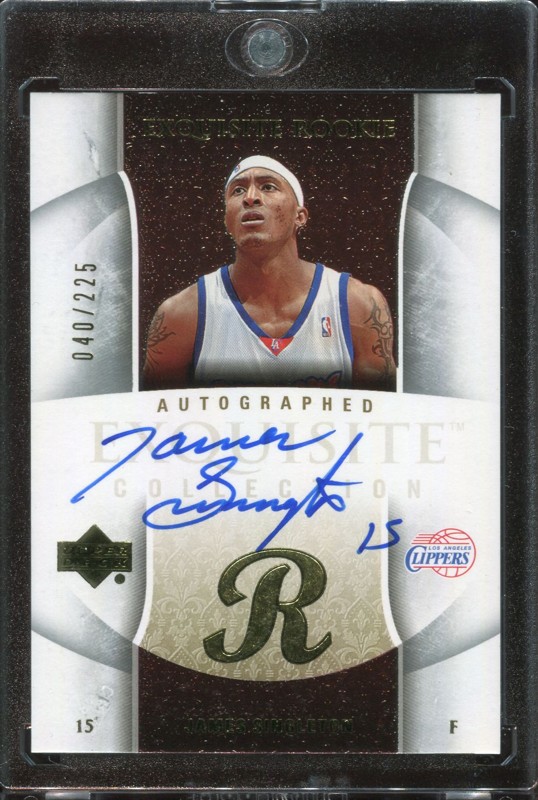 U.0 James Singleton 2005 Upper Deck Exquisite Collection Rookies 92-AP  40/225