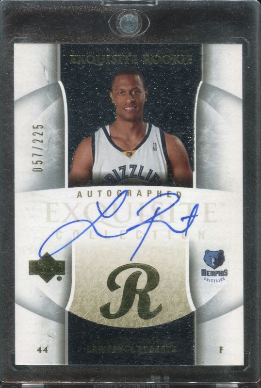 2.25 Lawrence Roberts 2005 Upper Deck Exquisite Collection Rookies 95-AP  57/225