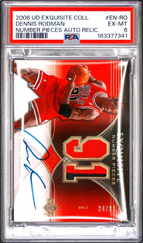 Dennis Rodman 2006 Upper Deck Exquisite Collection Number Pieces #EN-RO 24/91