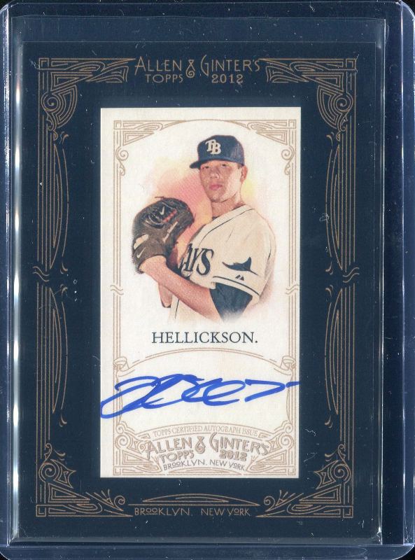 Jeremy Hellickson 2012 Allen & Ginter Framed Mini Autograph #AGA-JHE