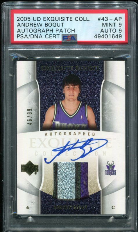 Andrew Bogut 2005 Upper Deck Exquisite Collection Rookies #43-AP 46/99