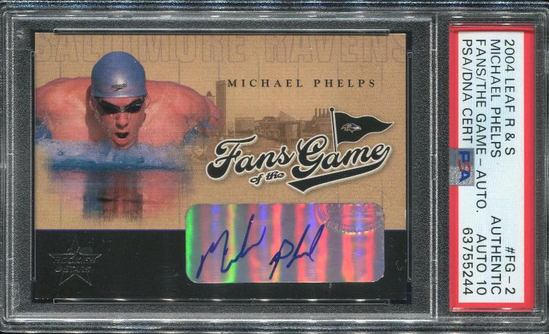 Michael Phelps 2004 Leaf Fans of the Game #FG-2 