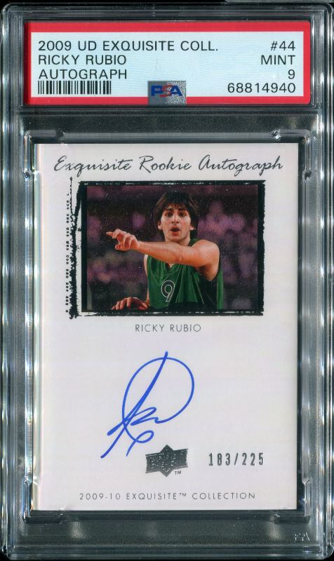 Ricky Rubio 2009 Upper Deck Exquisite Collection Rookies #44 183/225